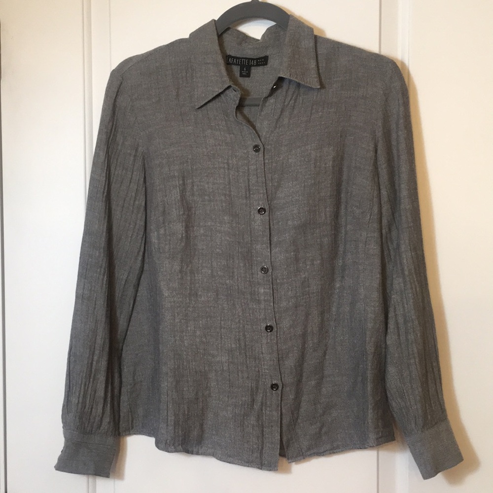 Soft wool blend grey shirt